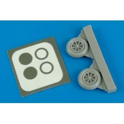 P-40M/N wheel & paint masks f.Academy, 1/72 - Aires 7284