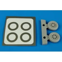 F6F Hellcat wheels (type A) & paint mask - Aires 7299