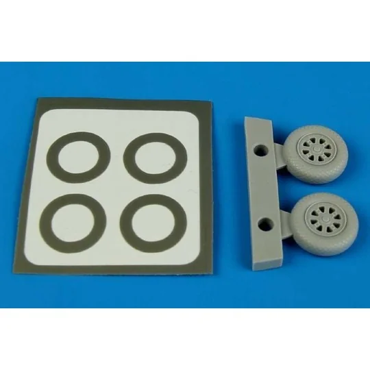 F6F Hellcat wheels (type A) & paint mask, 1/72 - Aires 7299 F6F Hellcat wheels (type A) & paint mask, 1/72 - Aires 7299