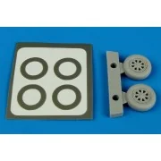 F6F Hellcat wheels (type A) & paint mask, 1/72 - Aires 7299 F6F Hellcat wheels (type A) & paint mask, 1/72 - Aires 7299