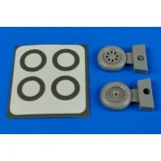 F6F Hellcat wheels(typeB) & paint masks - Aires 7301