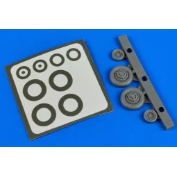 F-100 Super Sabre wheels & paint masks, 1/72 - Aires 7304