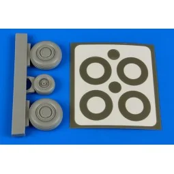 Su-27 Flanker (late) wheels & paint mask - Aires 7306