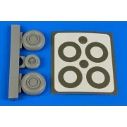 Su-27 Flanker (late) wheels & paint mask - Aires 7306