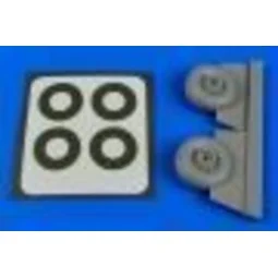 C-47 Skytrain wheels &paint masks f.Airf, 1/72 - Aires 7316