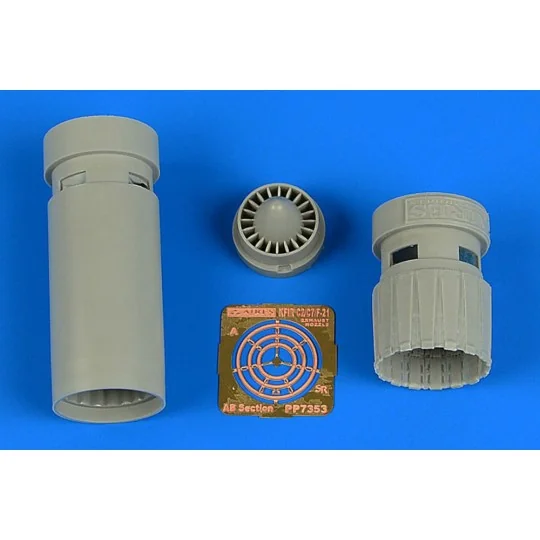IAI Kfir C2/C7 exhaust nozzles for AMK, 1/72 - Aires 7353 IAI Kfir C2/C7 exhaust nozzles for AMK, 1/72 - Aires 7353