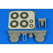 Wellington wheels & paint masks (late) for Airfix, 1/72 - Aires 7365
