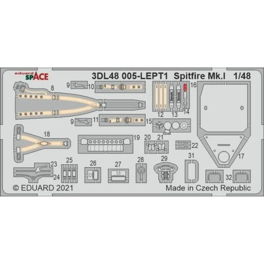 Spitfire Mk.I early SPACE 1/48 for EDUARD, 1/48 - Eduard Accessorie...