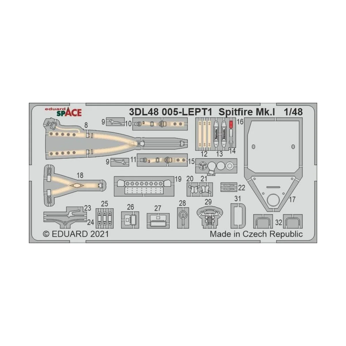 Spitfire Mk.I early SPACE 1/48 for EDUARD - Eduard Accessories 3DL4...