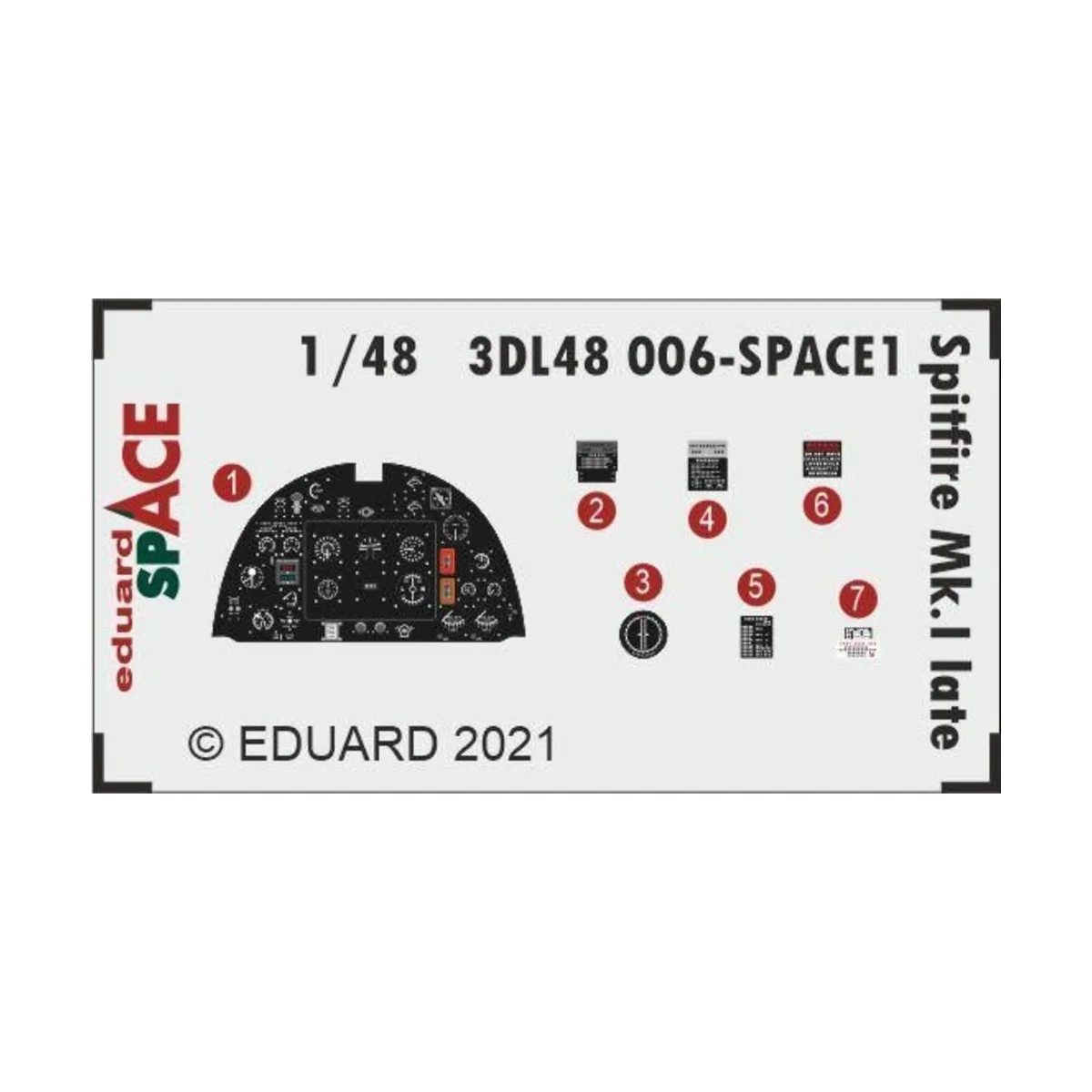 Spitfire Mk.I late SPACE 1/48 for EDUARD - Eduard Accessories 3DL48006