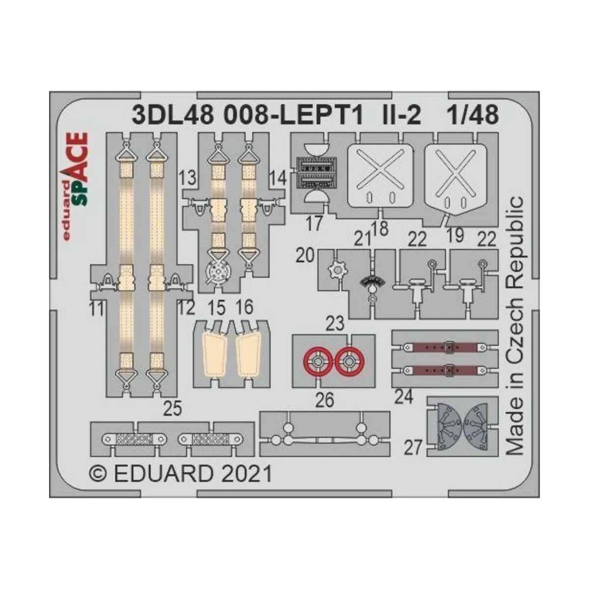 Il-2 SPACE 1/48 for ZVEZDA, 1/48 - Eduard Accessories 3DL48008
