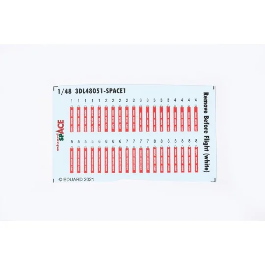 Remove Before Flight (white) SPACE - Eduard Accessories 3DL48051