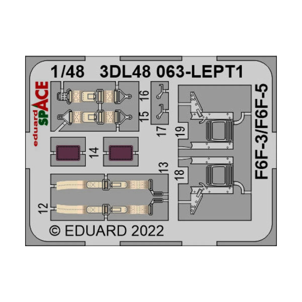 F6F-3 SPACE, 1/48 - Eduard Accessories 3DL48068