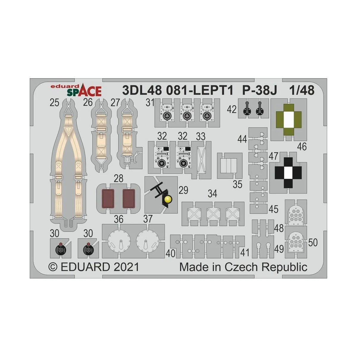P-38J SPACE, 1/48 - Eduard Accessories 3DL48081