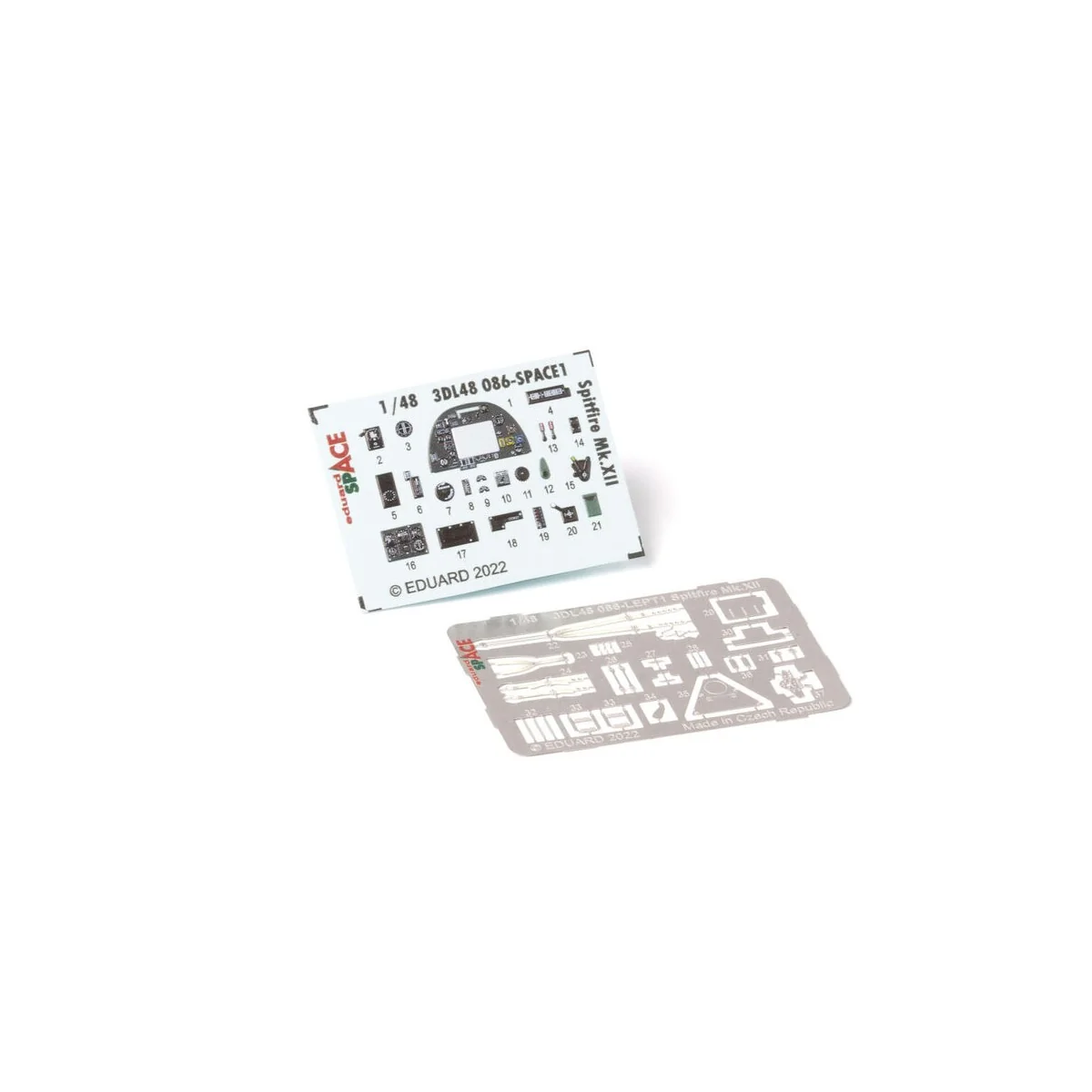 Spitfire Mk.XII SPACE for AIRFIX, 1/48 - Eduard Accessories 3DL48086 Spitfire Mk.XII SPACE for AIRFIX, 1/48 - Eduard Accessories 3DL48086