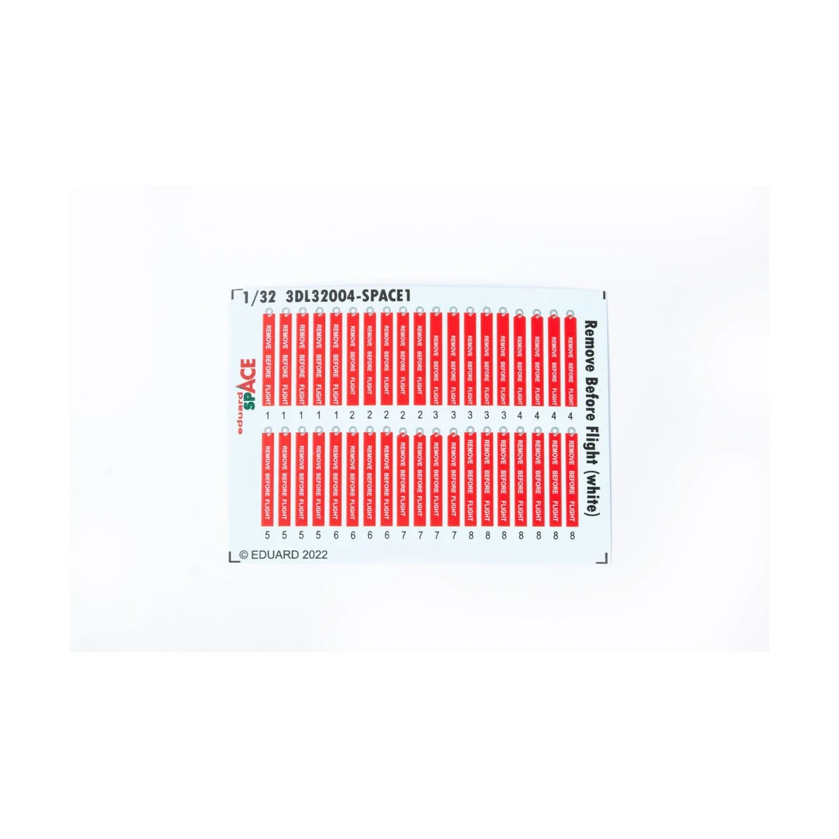 Remove Before Flight (white) SPACE, 1/32 - Eduard Accessories 3DL32004