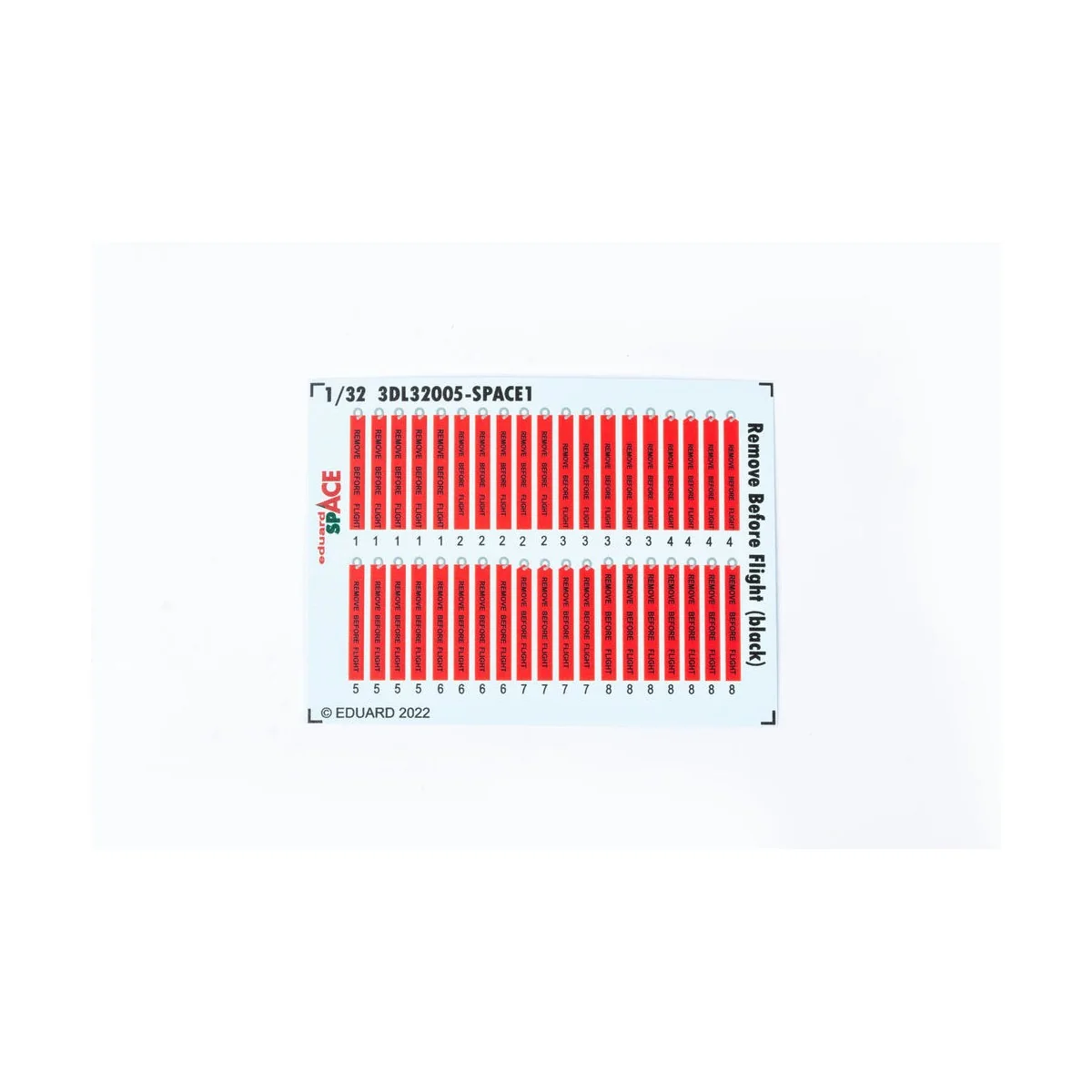 Remove Before Flight (black) SPACE, 1/32 - Eduard Accessories 3DL32005