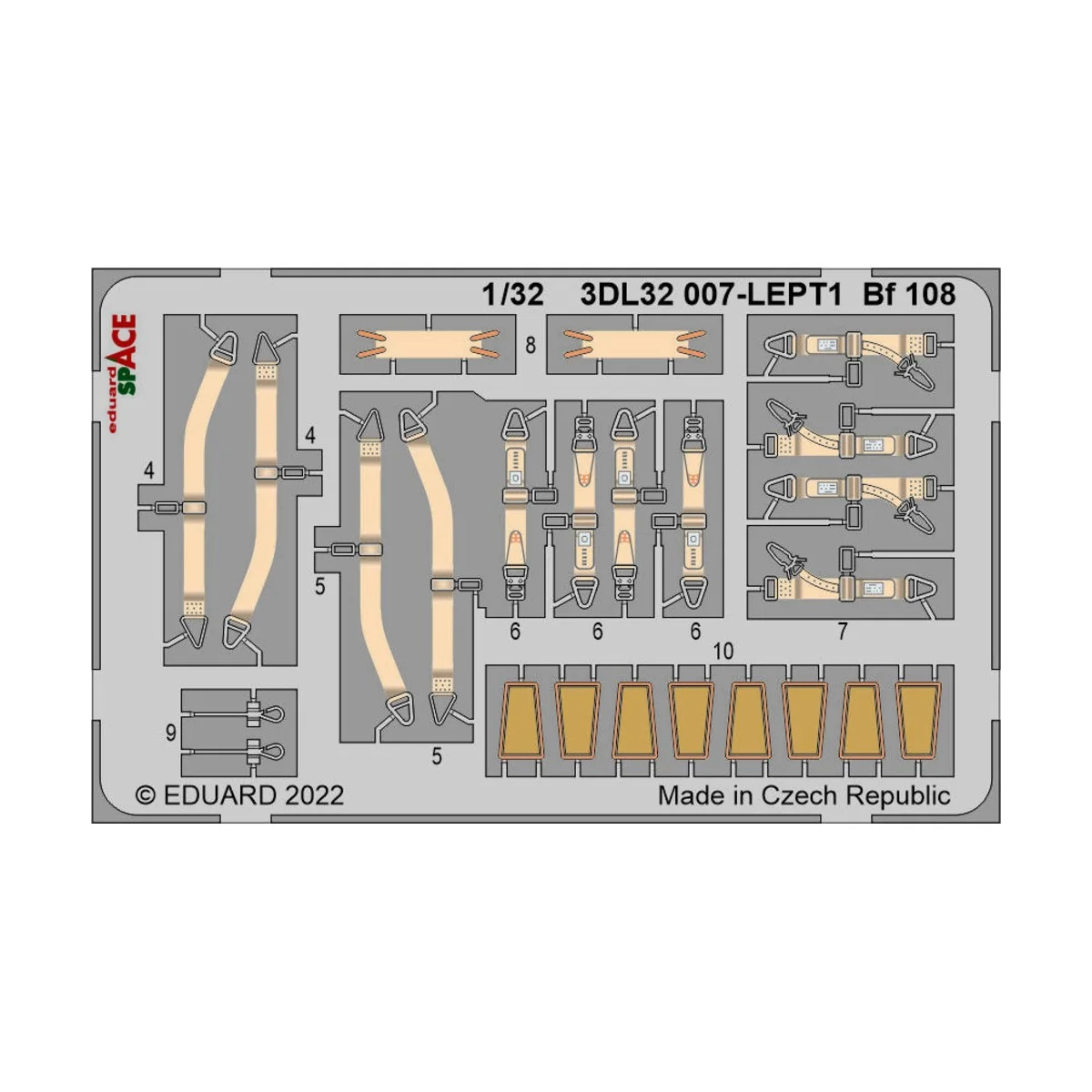 Bf 108 SPACE, 1/32 - Eduard Accessories 3DL32007