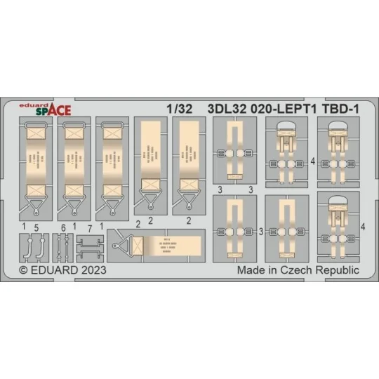 TBD-1 SPACE 1/32 TRUMPETER - Eduard Accessories 3DL32020