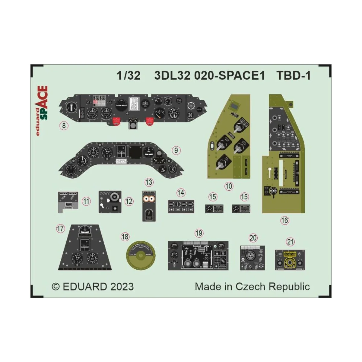 TBD-1 SPACE 1/32 TRUMPETER - Eduard Accessories 3DL32020