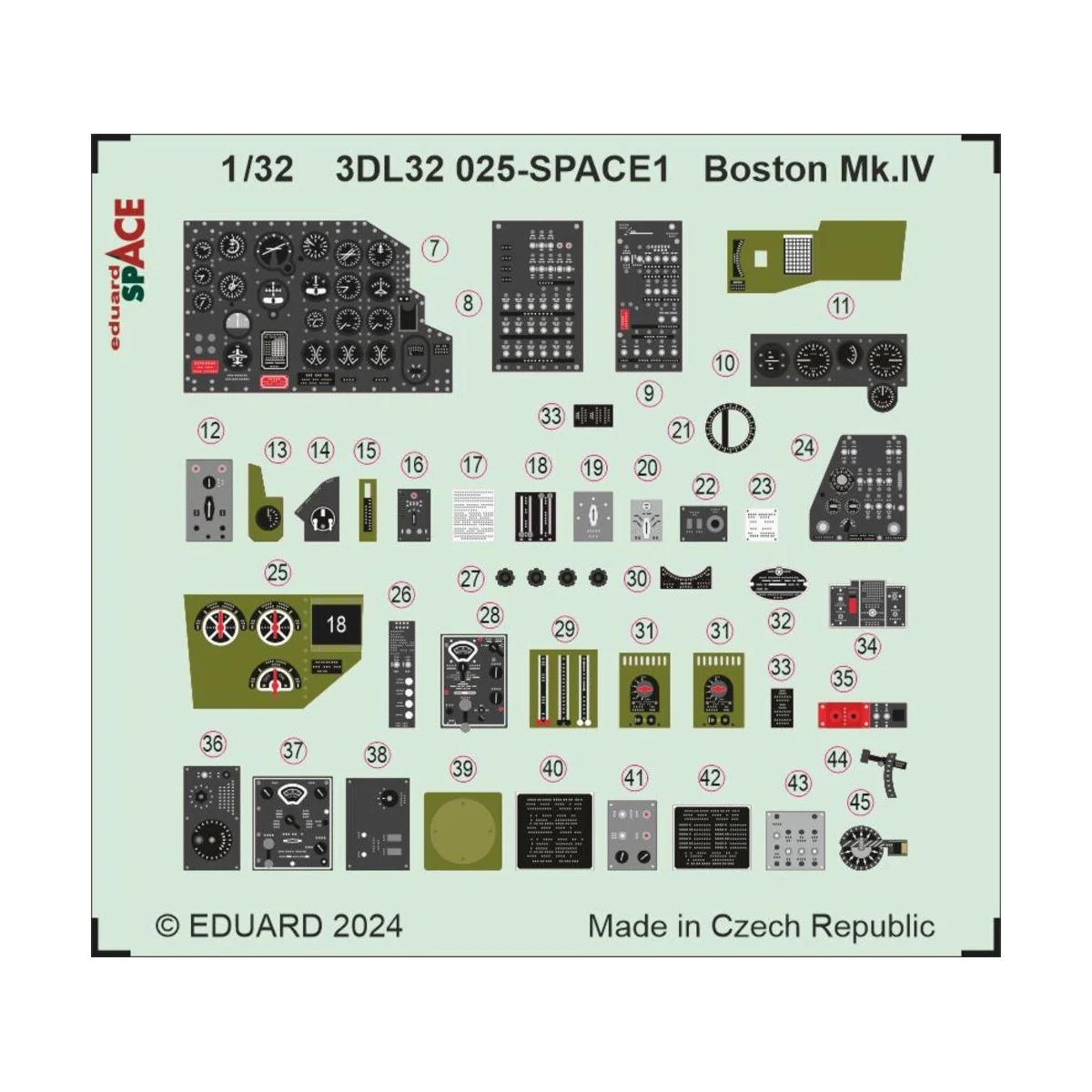 Boston Mk.IV SPACE HKM, 1/32 - Eduard Accessories 3DL32025