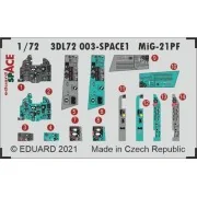 MiG-21PF SPACE 1/72 for EDUARD, 1/72 - Eduard Accessories 3DL72003