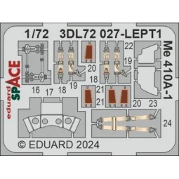 Me 410A-1 SPACE 1/72 AIRFIX - Eduard Accessories 3DL72027