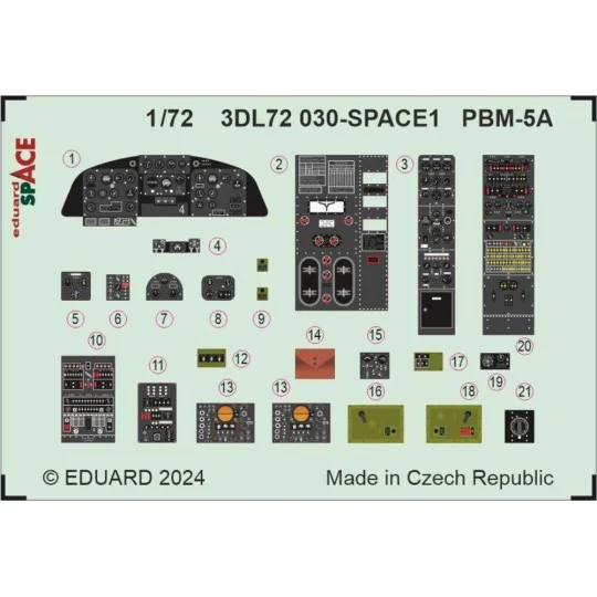 PBM-5A SPACE 1/72 ACADEMY - Eduard Accessories 3DL72030