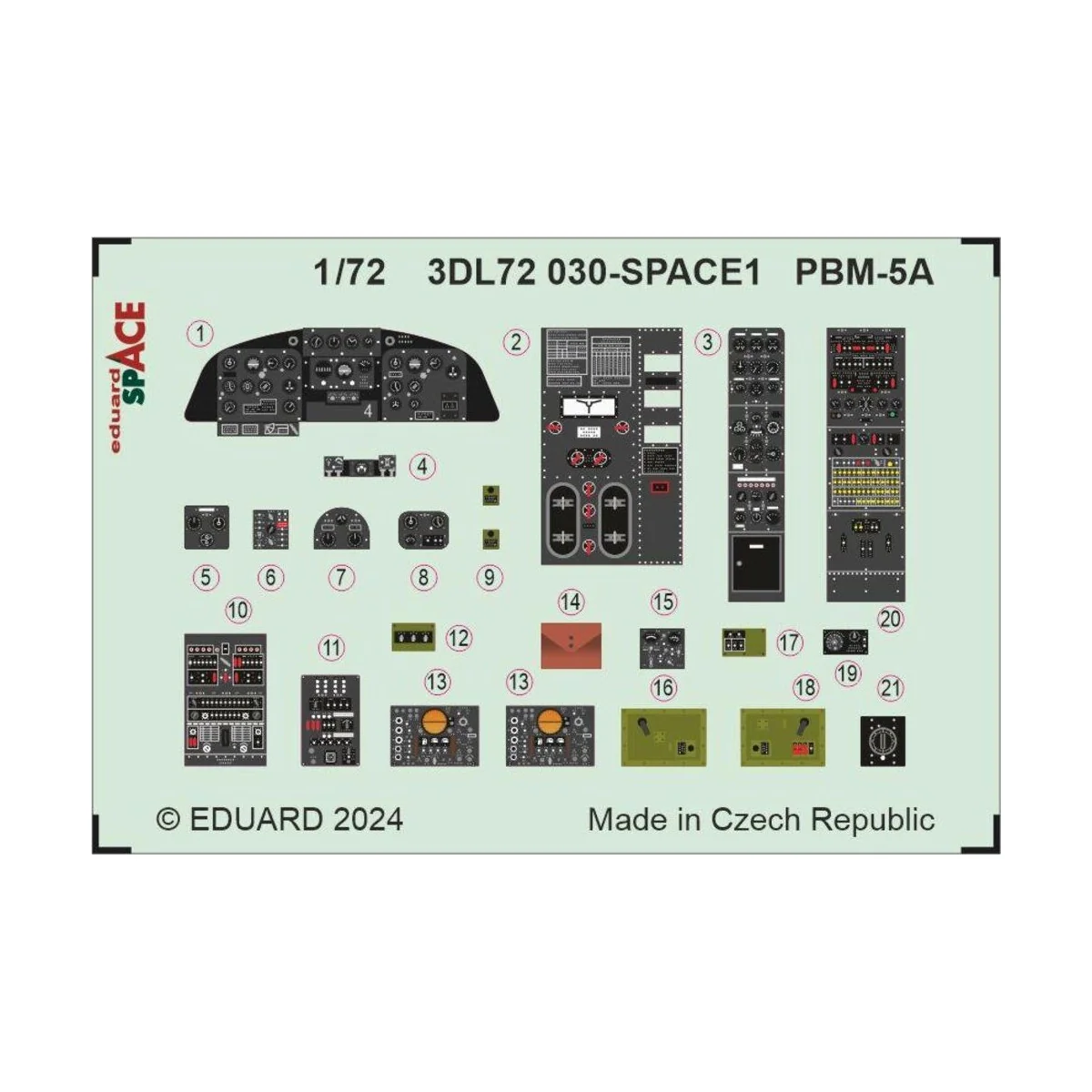 PBM-5A SPACE 1/72 ACADEMY, 1/72 - Eduard Accessories 3DL72030