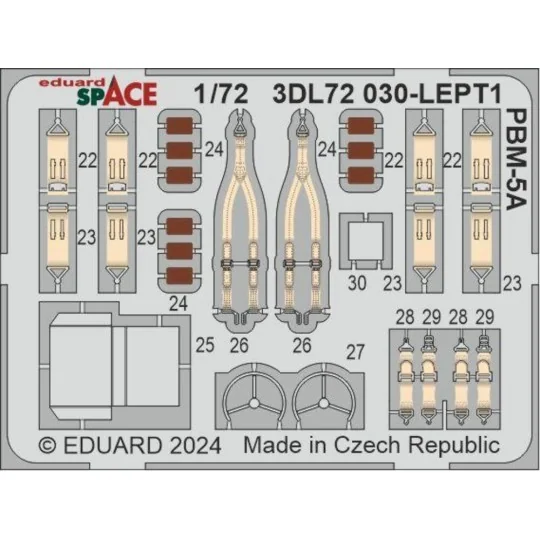 PBM-5A SPACE 1/72 ACADEMY, 1/72 - Eduard Accessories 3DL72030