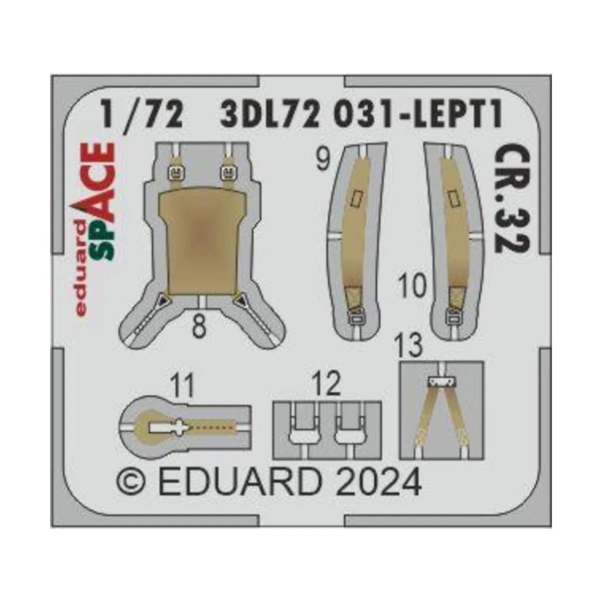 CR.32 SPACE ITALERI, 1/72 - Eduard Accessories 3DL72031 CR.32 SPACE ITALERI, 1/72 - Eduard Accessories 3DL72031