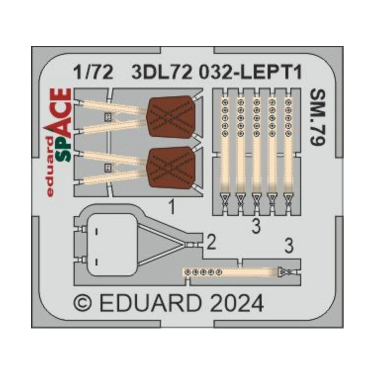 SM.79 SPACE ITALERI, 1/72 - Eduard Accessories 3DL72032