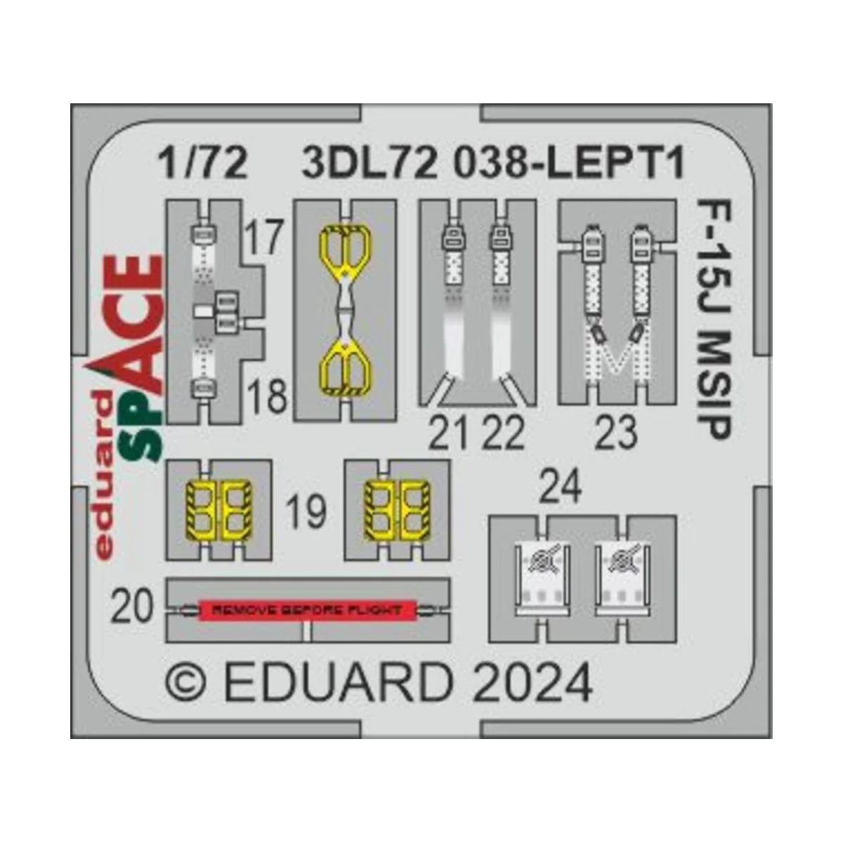 F-15J MSIP SPACE, 1/72 - Eduard Accessories 3DL72038