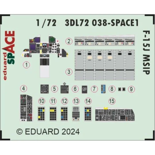 F-15J MSIP SPACE, 1/72 - Eduard Accessories 3DL72038