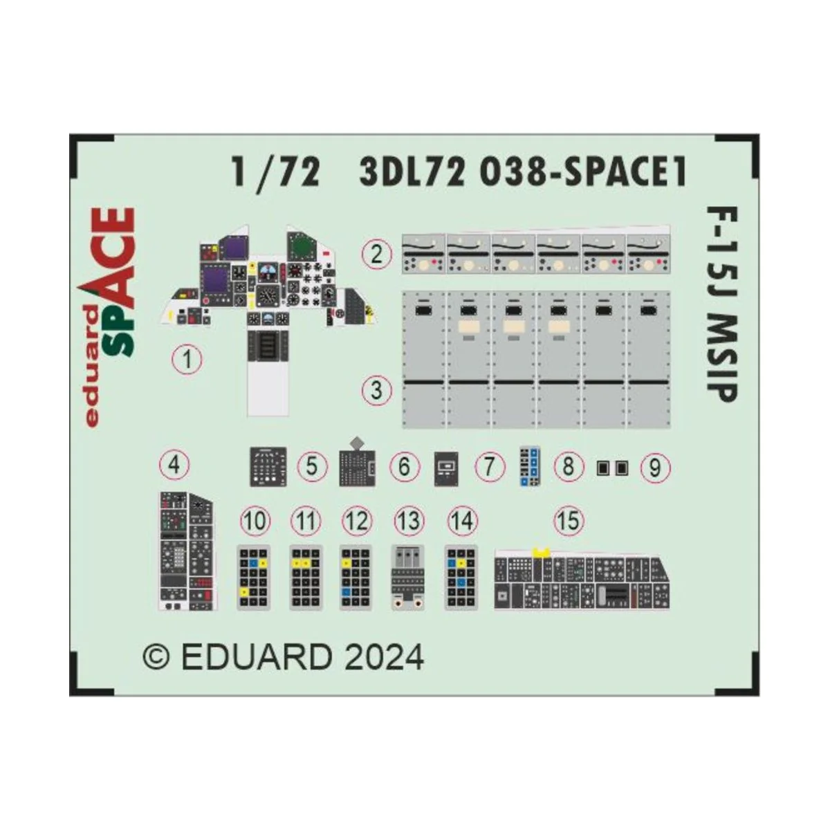 F-15J MSIP SPACE, 1/72 - Eduard Accessories 3DL72038