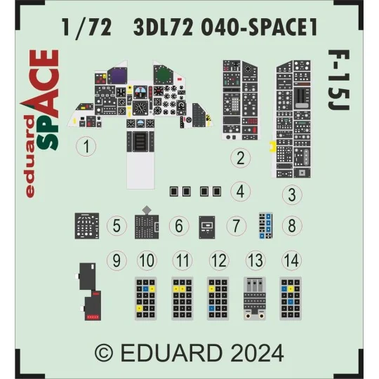 F-15J SPACE, 1/72 - Eduard Accessories 3DL72040