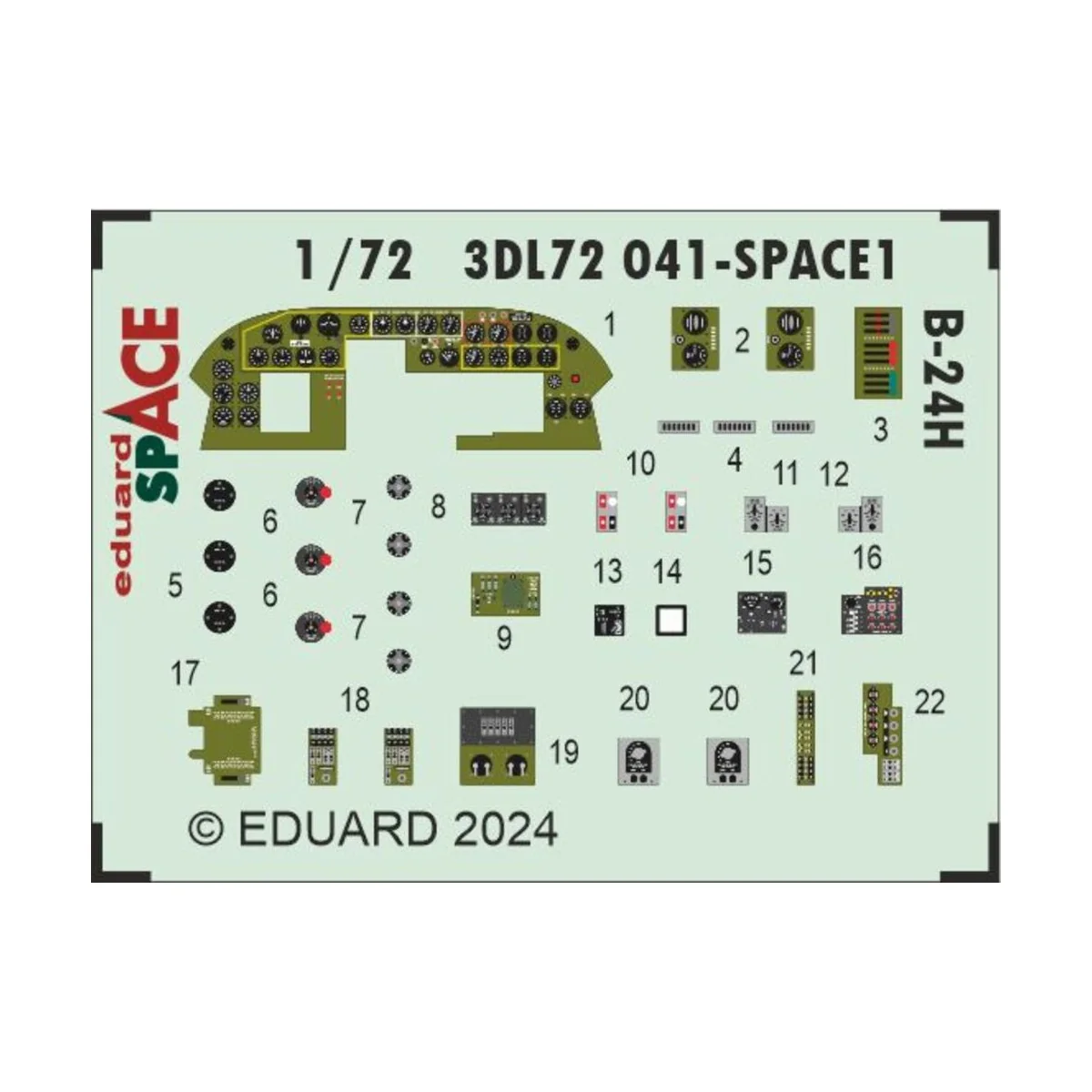 B-24H SPACE, 1/72 - Eduard Accessories 3DL72041