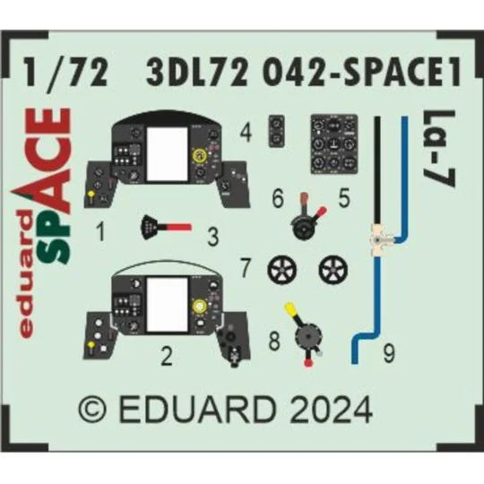 La-7 SPACE, 1/72 - Eduard Accessories 3DL72042