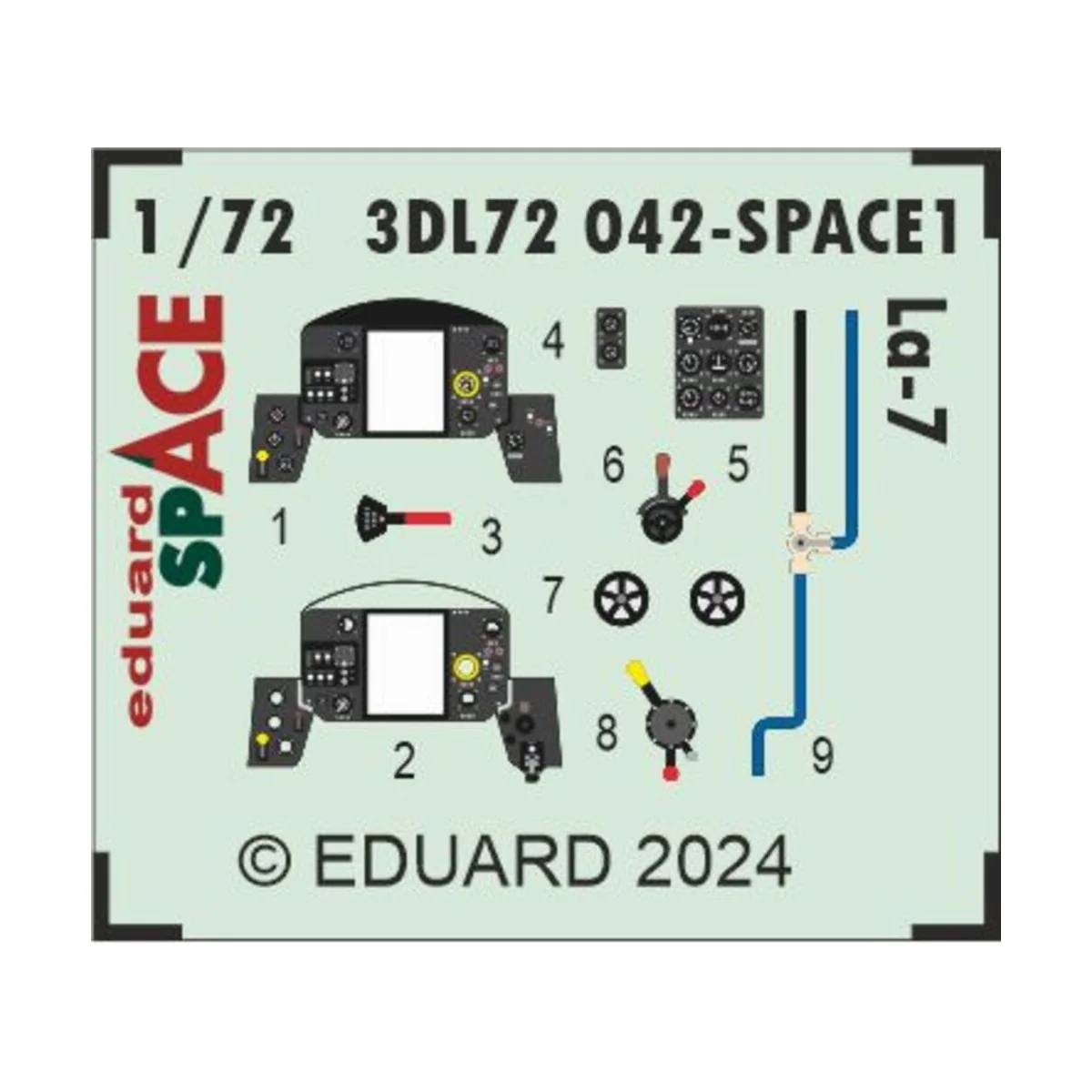 La-7 SPACE 1/72 - Eduard Accessories 3DL72042