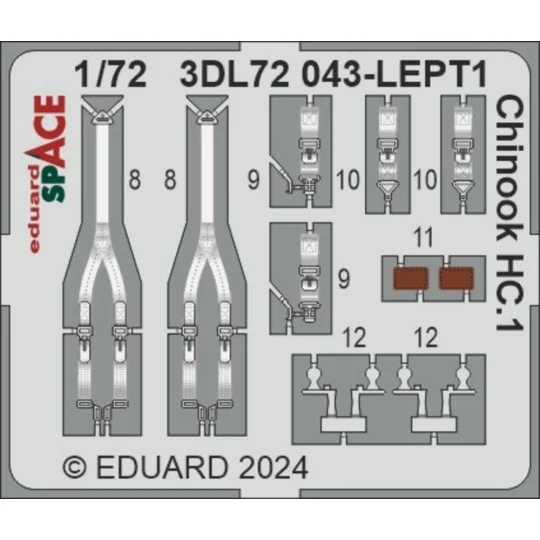 Chinook HC.1 SPACE AIRFIX - Eduard Accessories 3DL72043