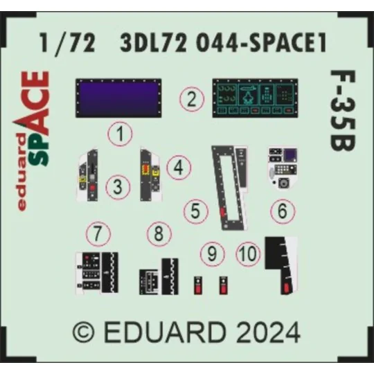 F-35B SPACE TAMIYA, 1/72 - Eduard Accessories 3DL72044