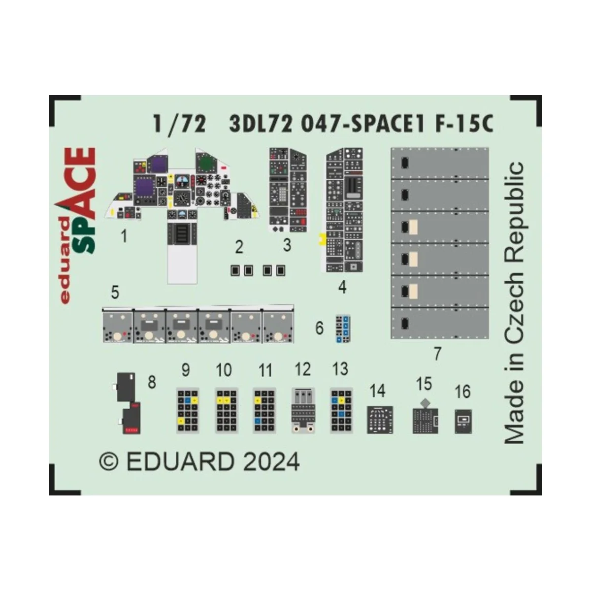 F-15C SPACE, 1/72 - Eduard Accessories 3DL72047 F-15C SPACE, 1/72 - Eduard Accessories 3DL72047