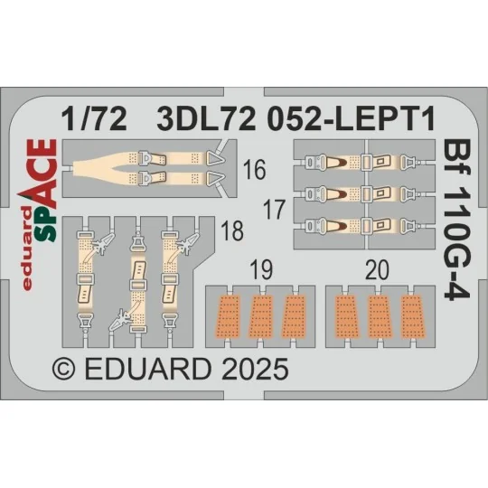 Bf 110G-4 SPACE EDUARD, 1/72 - Eduard Accessories 3DL72052