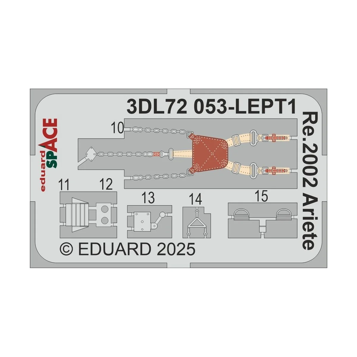 Re.2002 Ariete SPACE ITALERI, 1/72 - Eduard Accessories 3DL72053