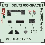 Re.2002 Ariete SPACE  ITALERI - Eduard Accessories 3DL72053