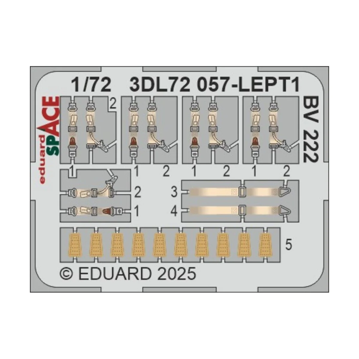 BV 222 SPACE REVELL, 1/72 - Eduard Accessories 3DL72057