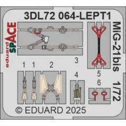 MiG-21bis SPACE EDUARD, 1/72 - Eduard Accessories 3DL72064
