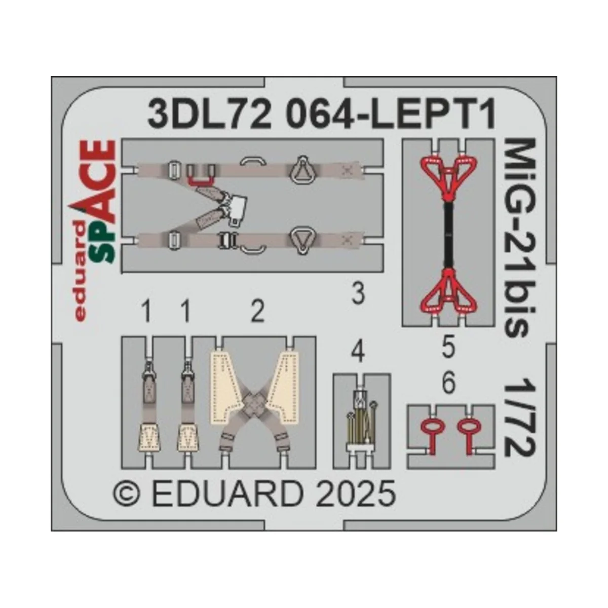 MiG-21bis SPACE EDUARD, 1/72 - Eduard Accessories 3DL72064