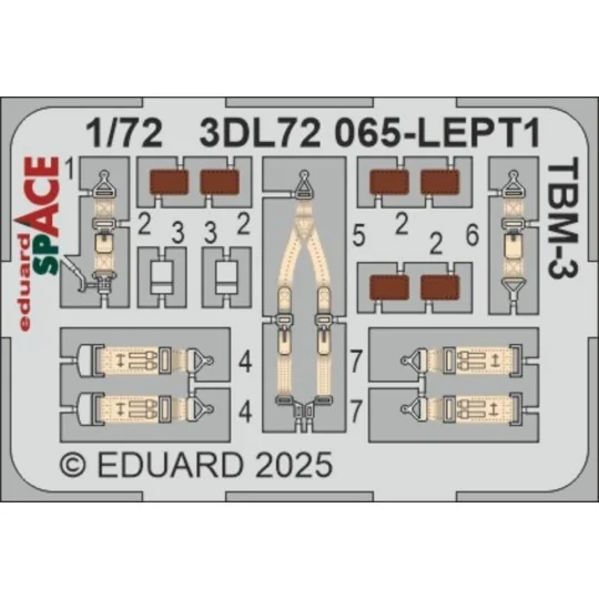 TBM-3 SPACE HOBBY BOSS, 1/48 - Eduard Accessories 3DL72065 TBM-3 SPACE HOBBY BOSS, 1/48 - Eduard Accessories 3DL72065