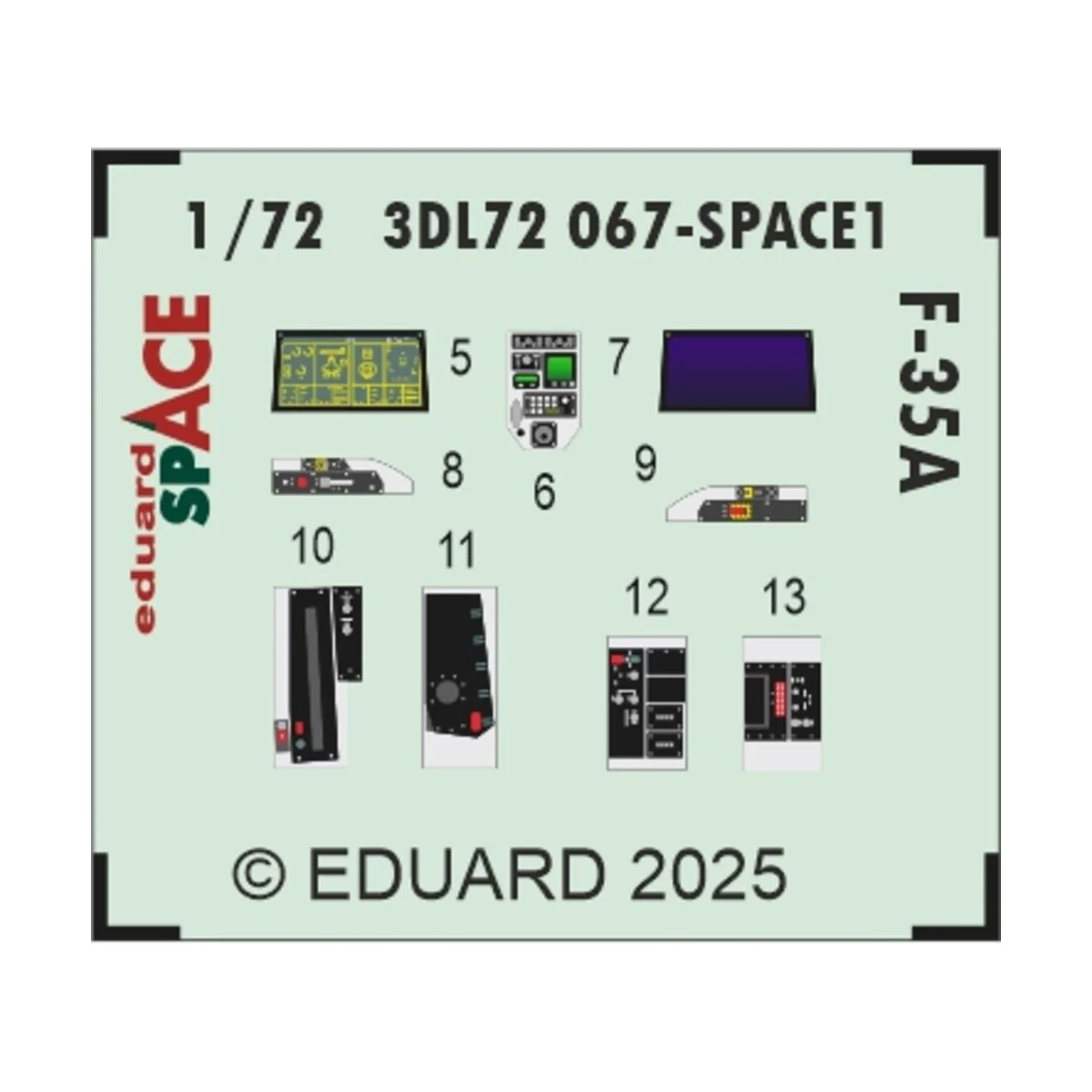 F-35A SPACE EDUARD, 1/72 - Eduard Accessories 3DL72067